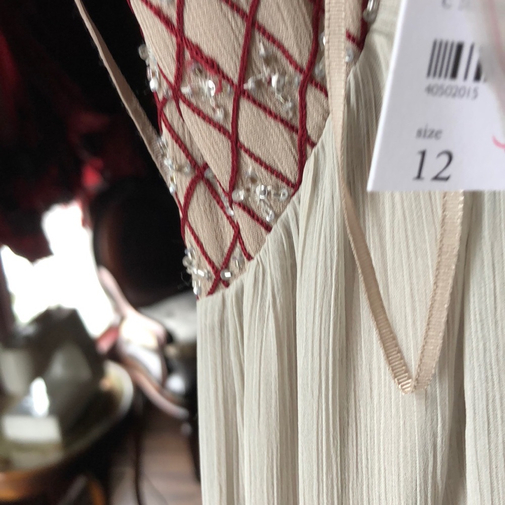 Free People Embroidered Jeweled Bead Maxi Gown 12 - Picture 8 of 8